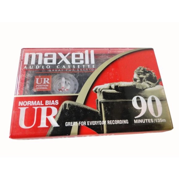7 Pack Maxell UR 90 Minute Blank Audio Cassette Tapes Normal Bias New Sealed - Picture 3 of 4